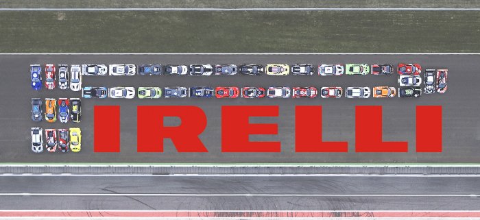 PIRELLI recreates its world-famous logo using more than 40 GT3 cars at Monza