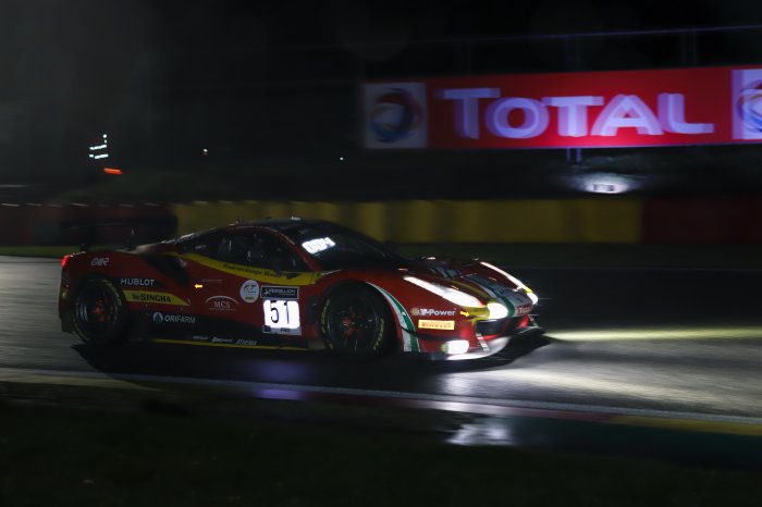 AF Corse Ferrari in the lead at the halfway point