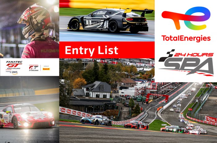  TotalEnergies 24 Hours of Spa reveals high-calibre 60-car entry list for 2021 edition