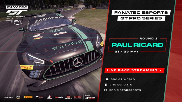Circuit Paul Ricard set for R2 of Fanatec Esports GT Pro Series