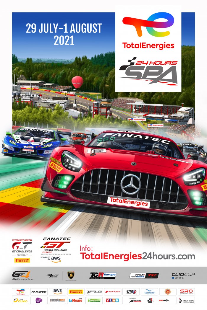 Spanning stijgt voor editie 2021 van de TotalEnergies 24 Hours of Spa, met onthulling van officiële poster en timing, aanwezigheid fans bevestigd