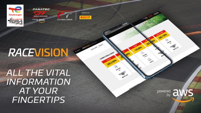 Race Vision powered by AWS to bring fascinating new information to fans during 2021 TotalEnergies 24 Hours of Spa
