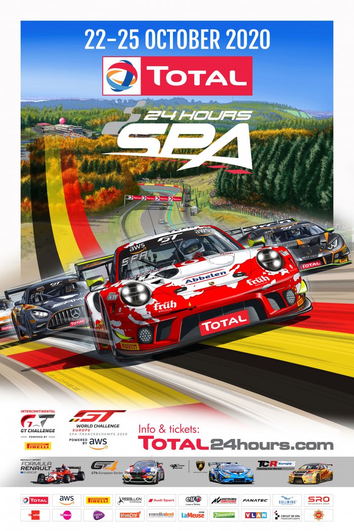 Official race poster adds vibrant autumn colours to Total 24 Hours of Spa build-up