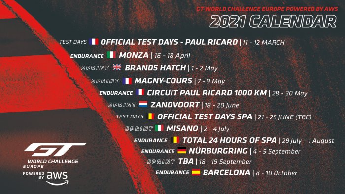 Further developments confirmed for 2021 calendar with Magny-Cours added as Sprint Cup contest